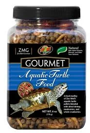 طعام Zoo Med Gourmet Aquatic Turtle للسلاحف - 311 جم — من الأمام
